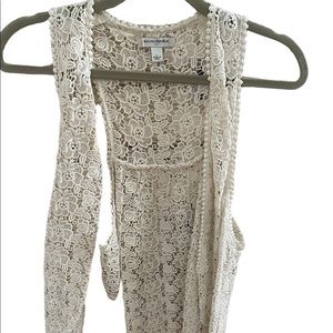 BR Ivory Lace Vest